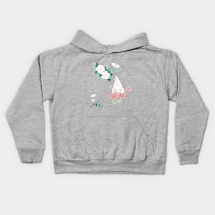 Pierrot With Flowers Kids Hoodie